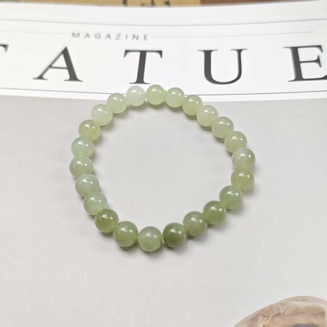 【青提】和田玉晴水白玉渐变手链8(多样发其一) SS121