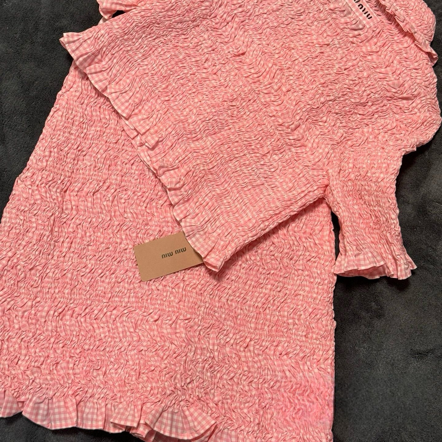 99新 MIU MIU/缪缪 双双臻选/sf10279/缪缪短裙/38码