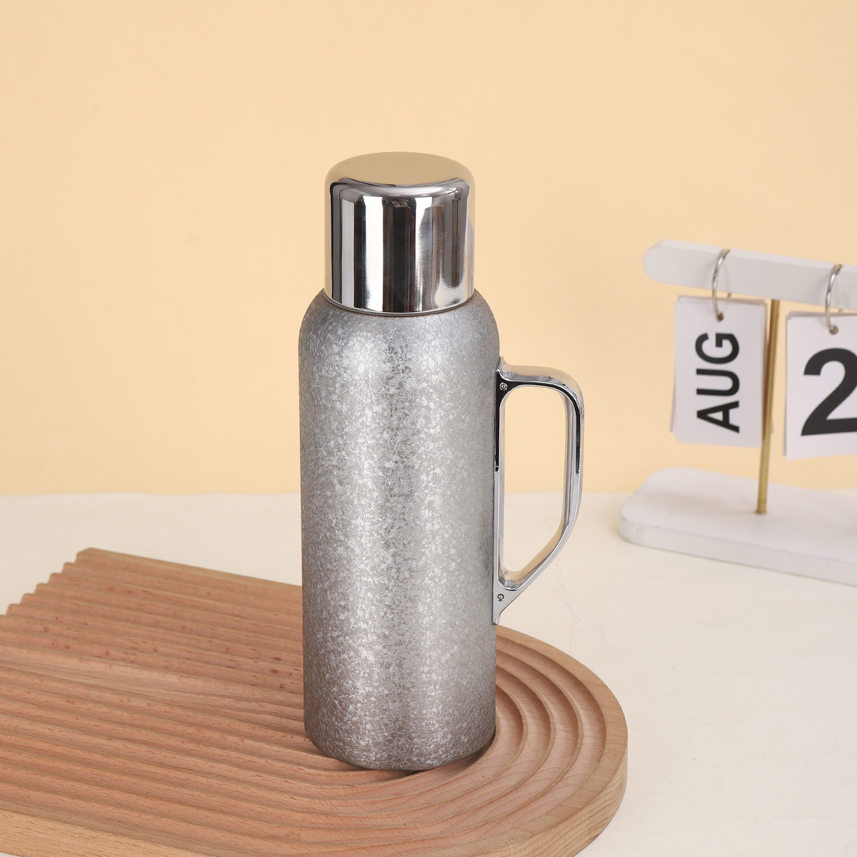 【晶晶拼手速】温显覆钛水壶大容量带手柄户外家用保温壶850ML