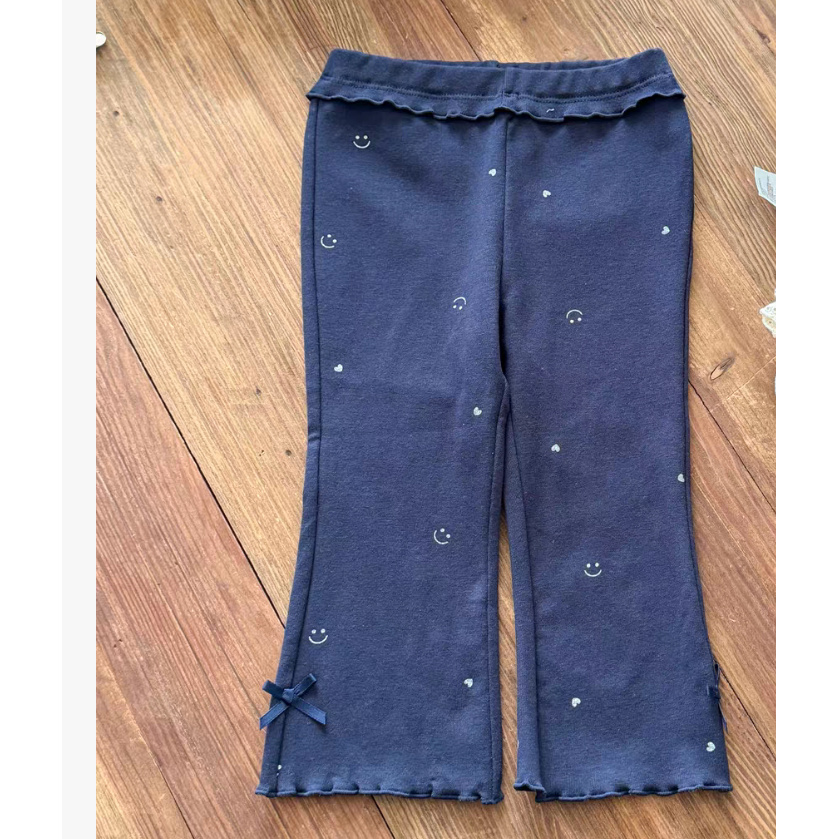 预 【熊】3号-加绒秋冬甜酷撞色加绒喇叭裤 货号T72B