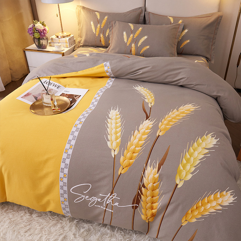 全棉100纯棉四件套全棉加厚磨毛家纺床上用品床单被套柔软舒适