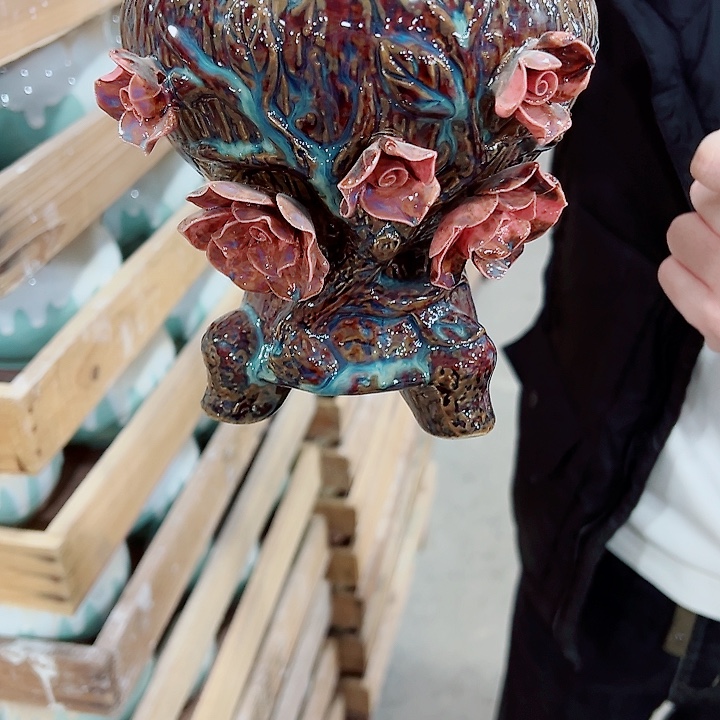 有孔，凑单福利满10元发货陶瓷多肉花盆！