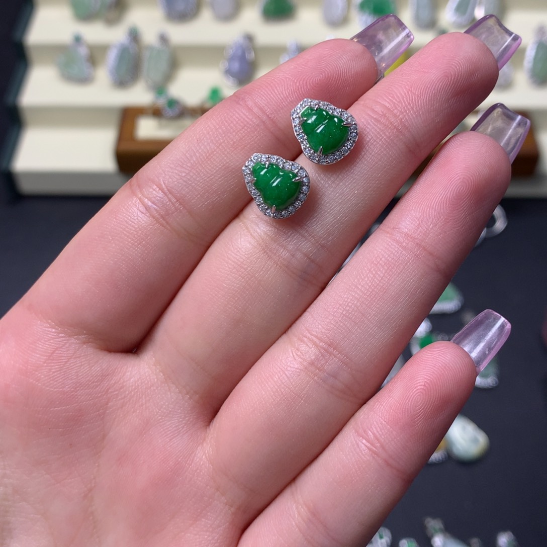 翡翠银S925镶嵌挂件