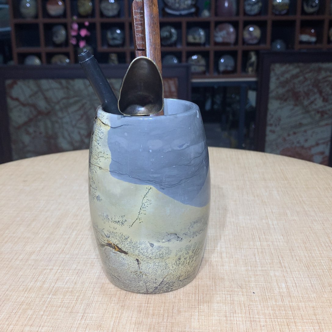 紫砂，广西国画石摆件，收藏观赏