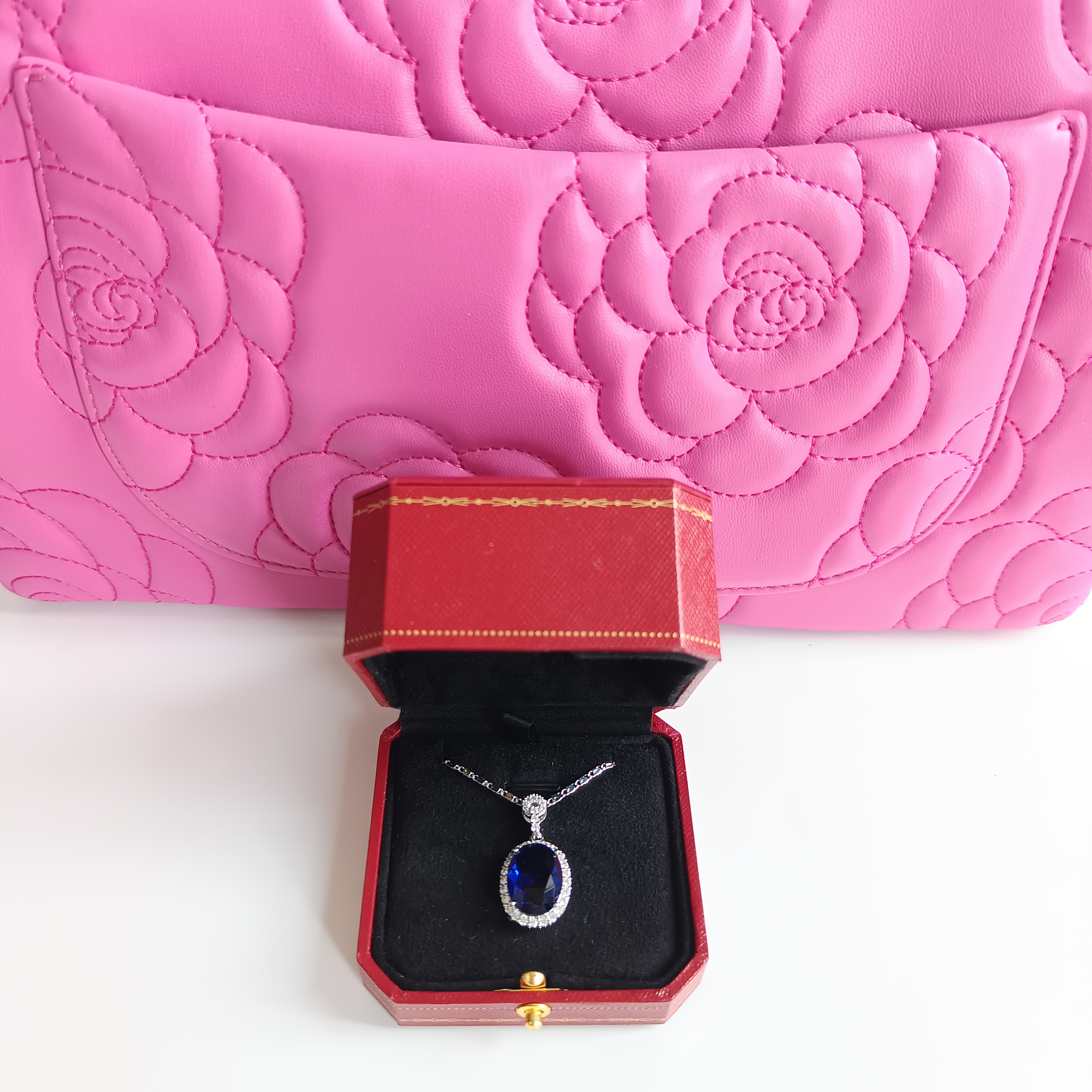 3285 B项链-蓝色蓝时尚优雅设计蓝首饰送礼盒