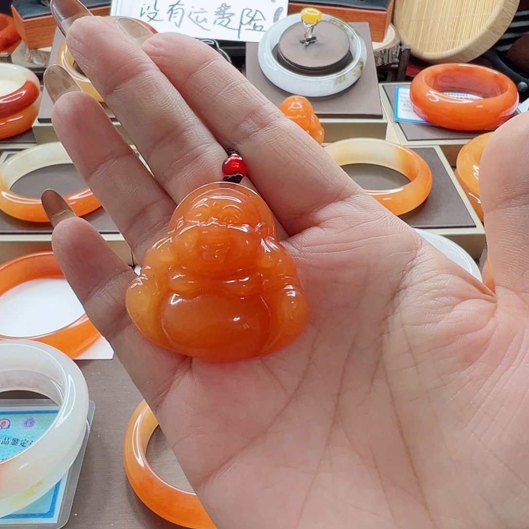 ღ***࿐石英质玉（黄龙玉）未镶嵌吊坠(不含链)福利