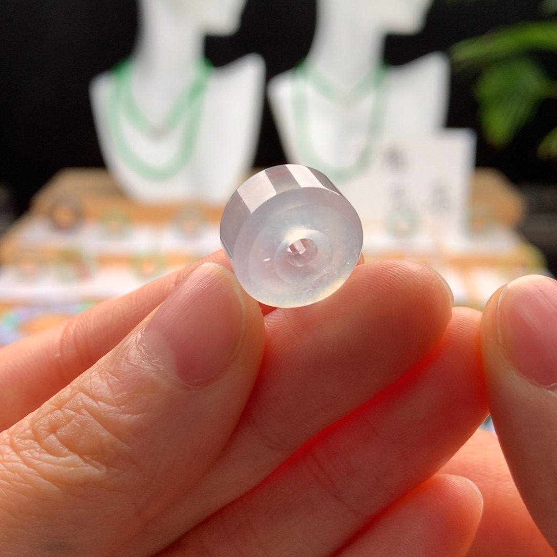 翡翠颈饰未镶嵌天然缅甸A货翡翠