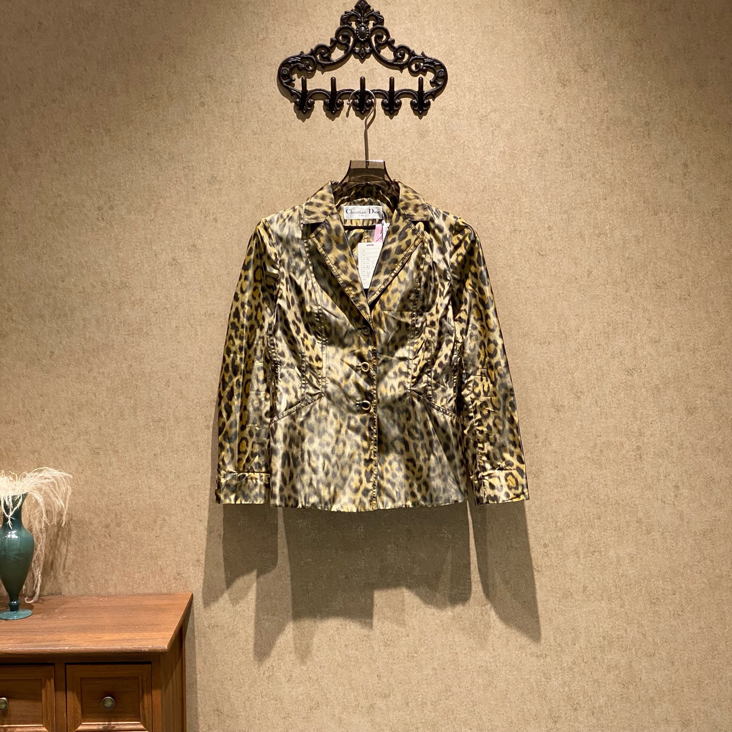 未使用 DIOR/迪奥 Dior 豹纹西装外套/36码/全新带吊/35880