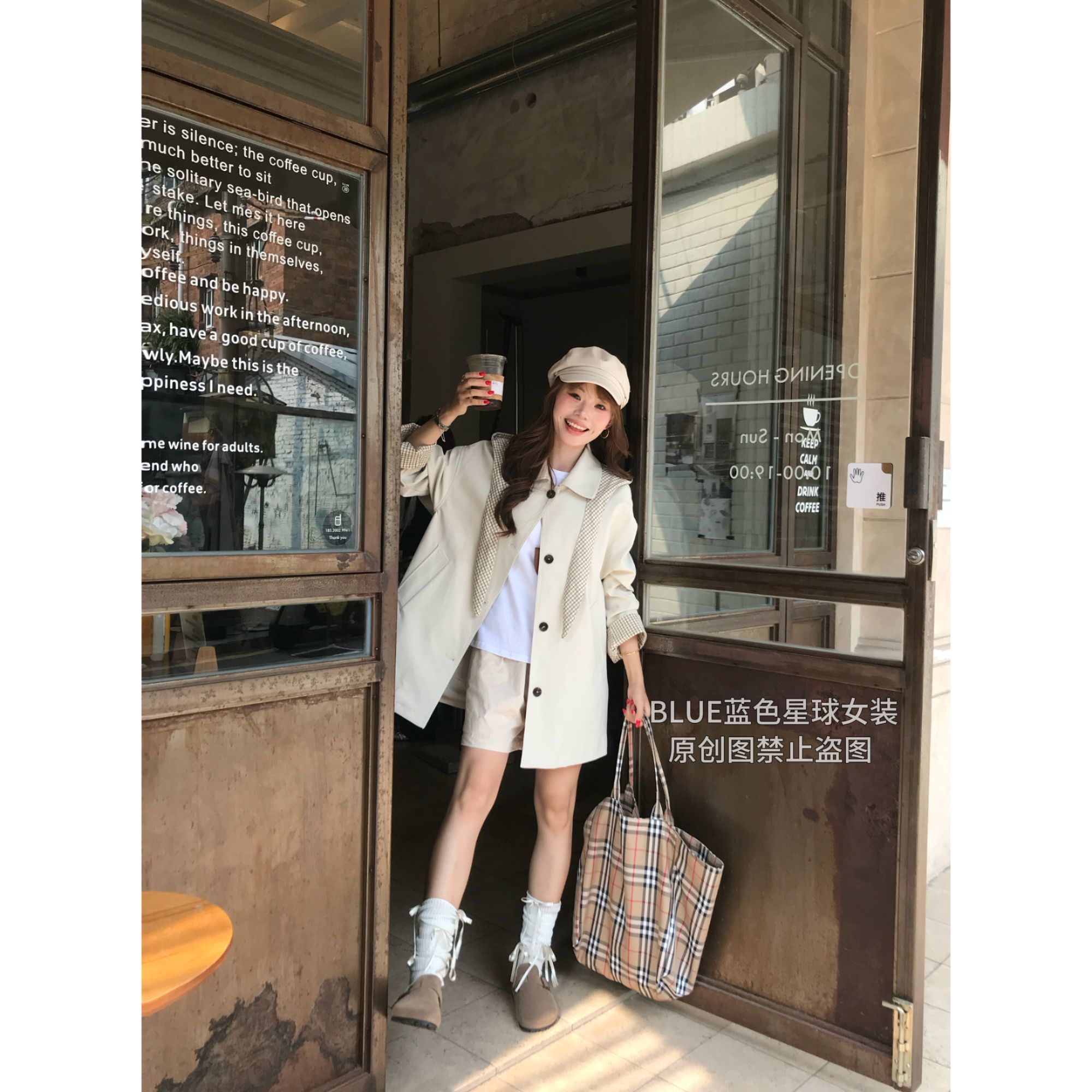 韩系单排扣短款风衣外套女2025秋季时尚休闲通勤连帽大衣外套爆款