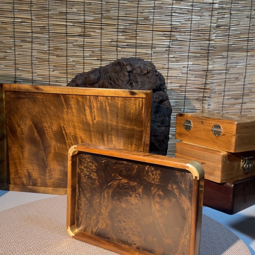 水***把楠木金丝楠木盘子