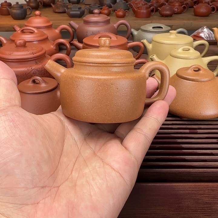 茶壶紫砂老段泥100cc半手
