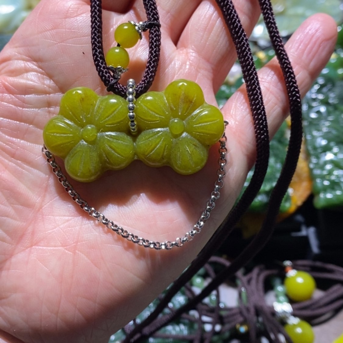 【闪购商品】岫玉毛衣链未镶嵌