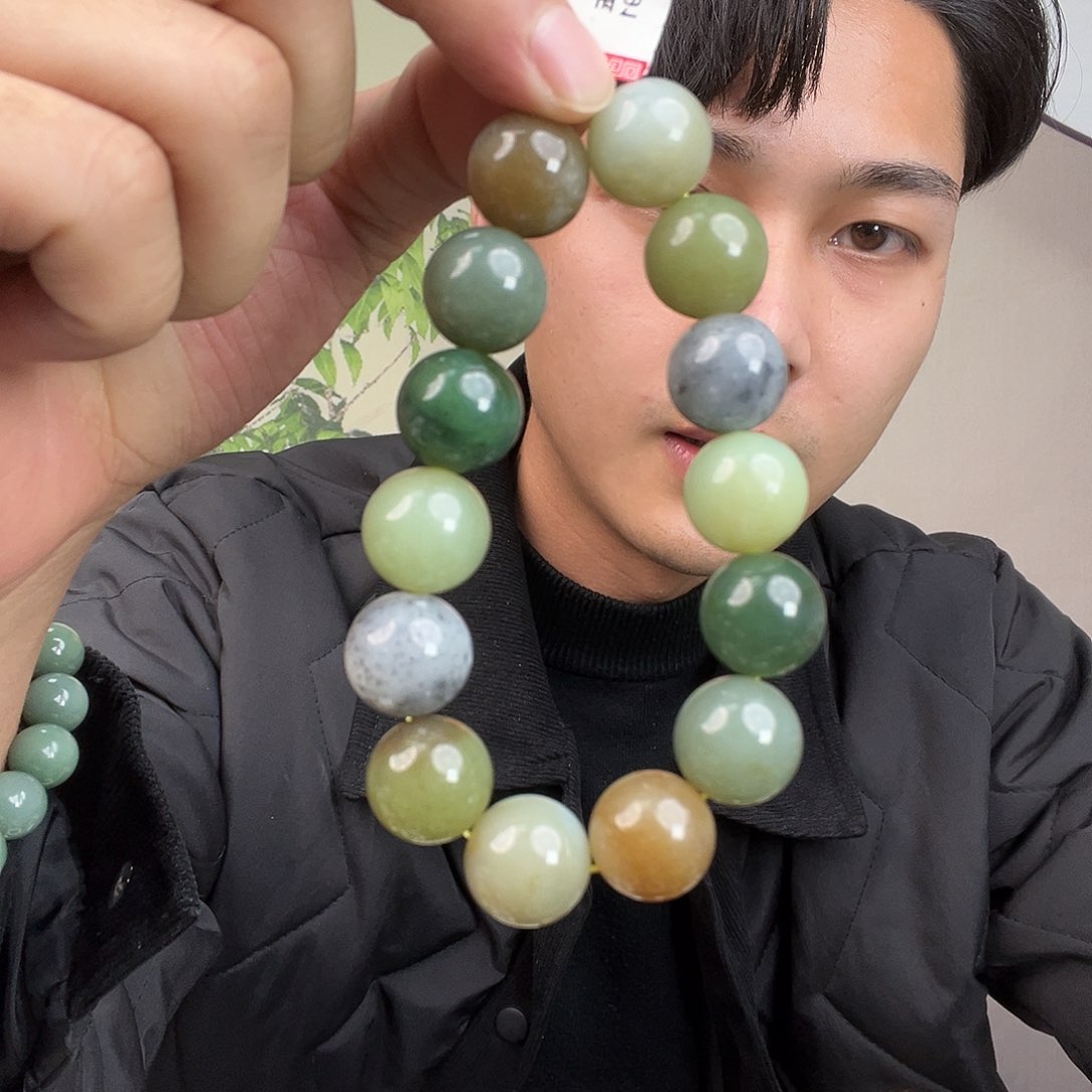 和田玉手串未镶嵌纯天然和田玉多宝16mm
