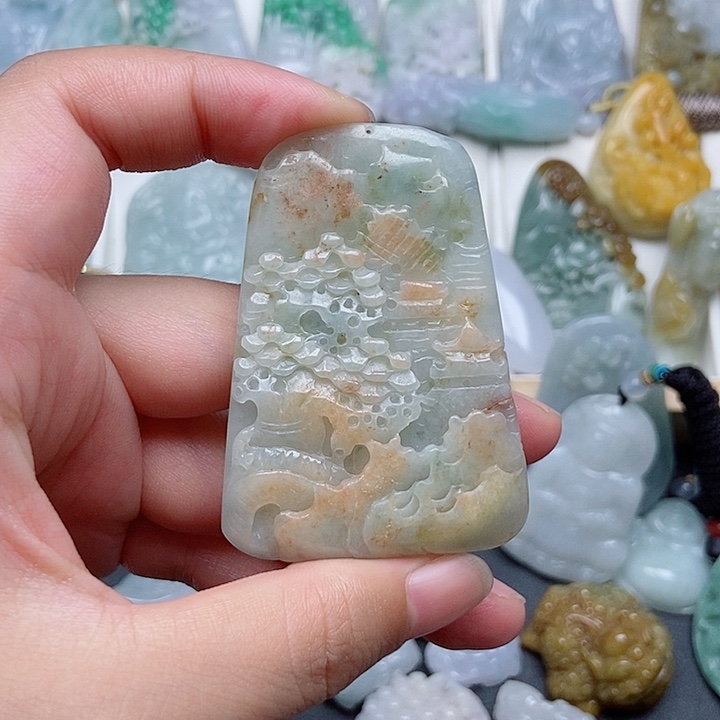 翡翠未镶嵌吊坠(不含链)翡翠