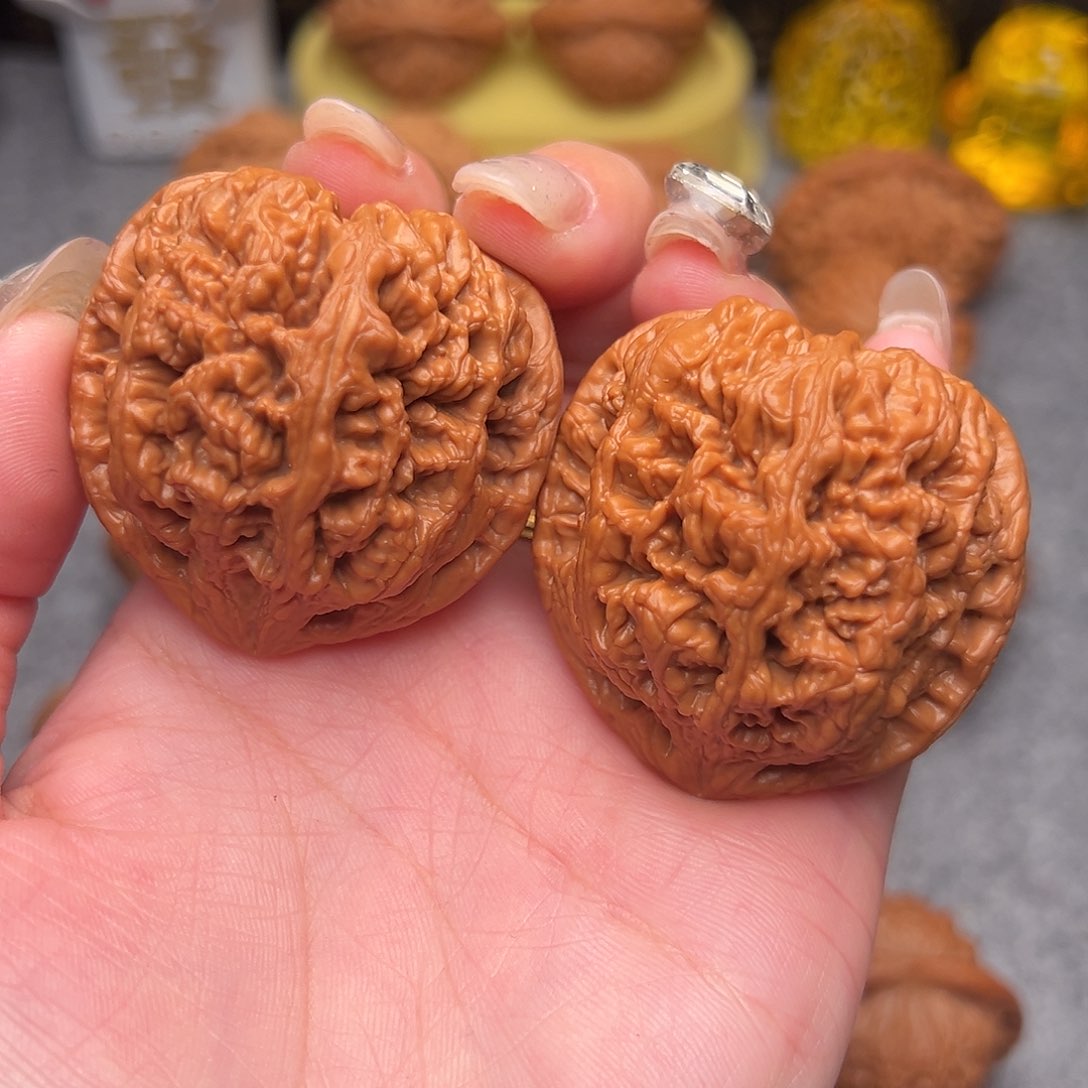 把件文玩核桃毕业精品精配桃心大粗筋44全品克53.9