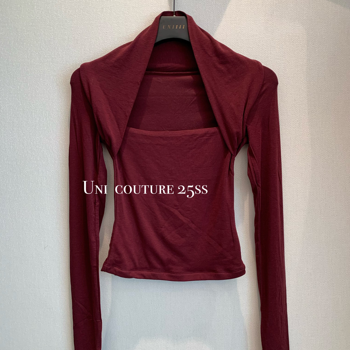 Uni｜25ss早秋新款假两件拼接百搭上衣