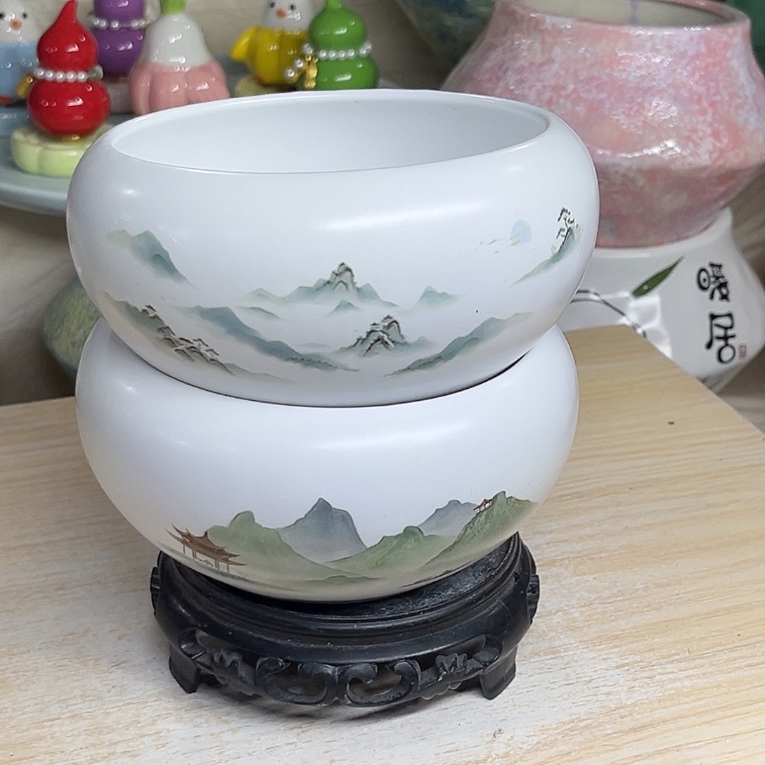 陶瓷绿植多肉微瑕花盆外口径：12*7.5无孔