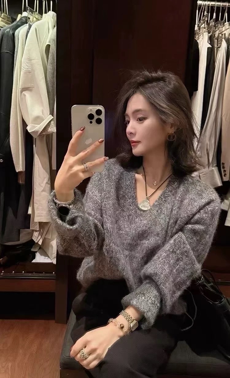 YUANJIE欧韩时尚百搭女款秋冬打底针织糖果色毛衣