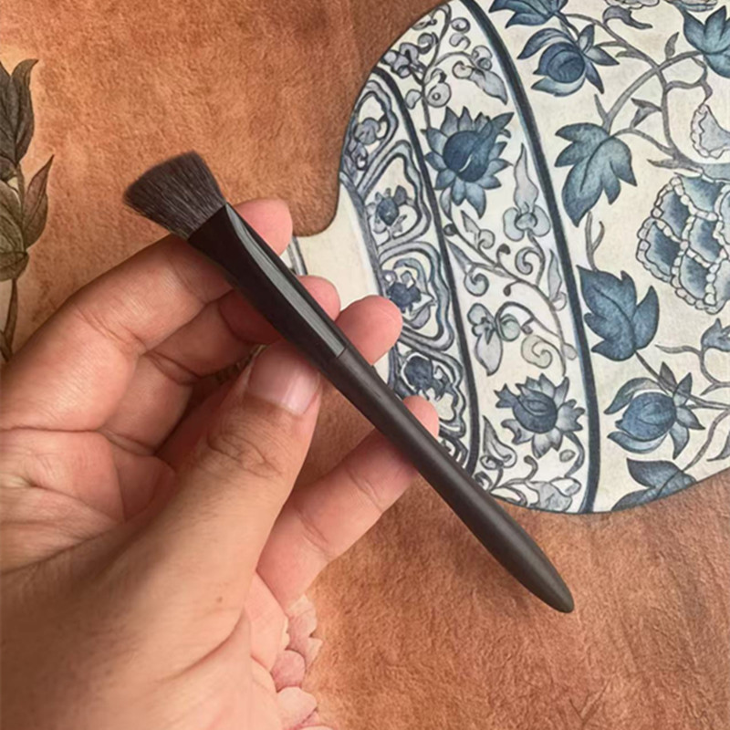 沧州手工乌木纯黑羊毛三角形面中提亮刷动物毛高光刷一刷全脸提亮