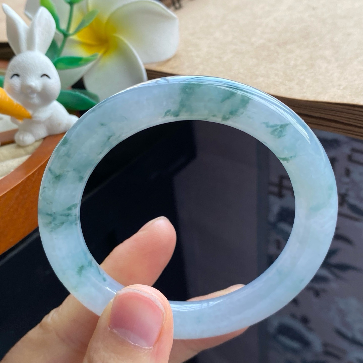 02.27批冰飘花果冻圆条1141号53.8-9.5-9.8 一眼看到这支天然翡翠