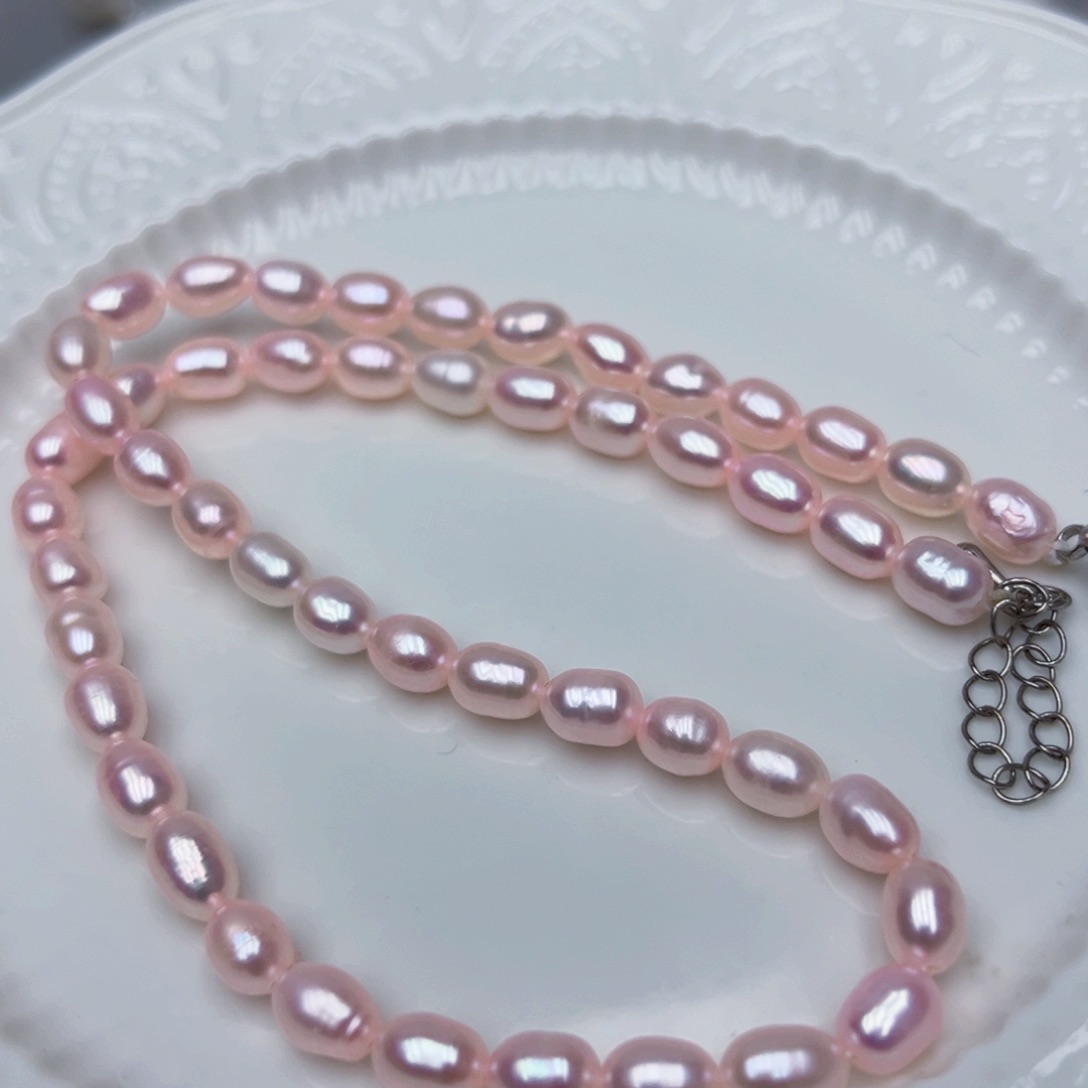 淡水珍珠颈饰银S925镶嵌