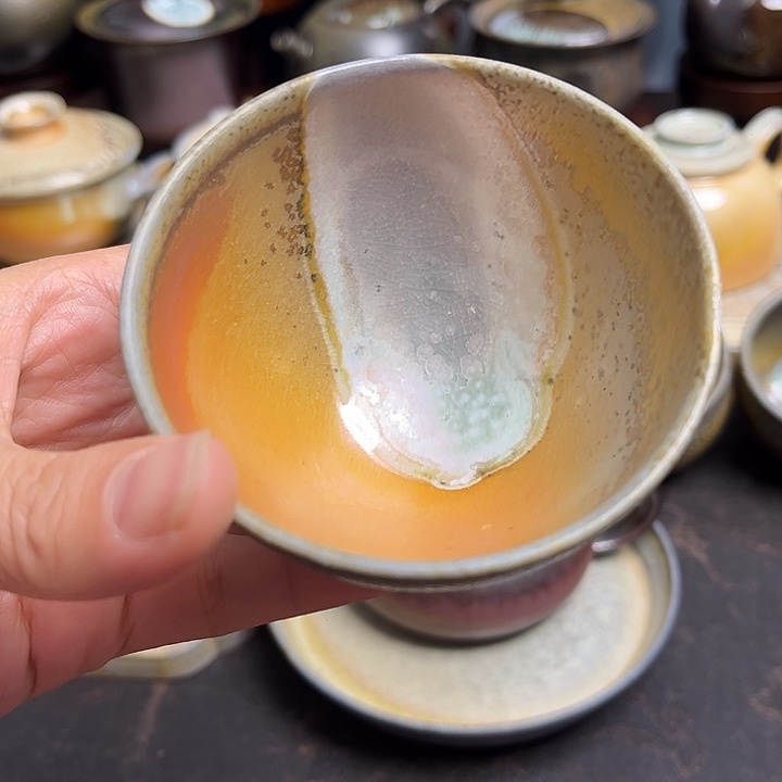 茶盏柴烧茶具柴烧茶具