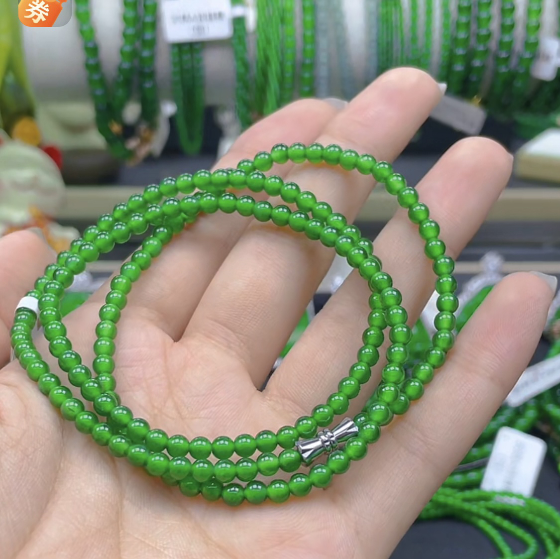 天然A货翡翠项链卡4