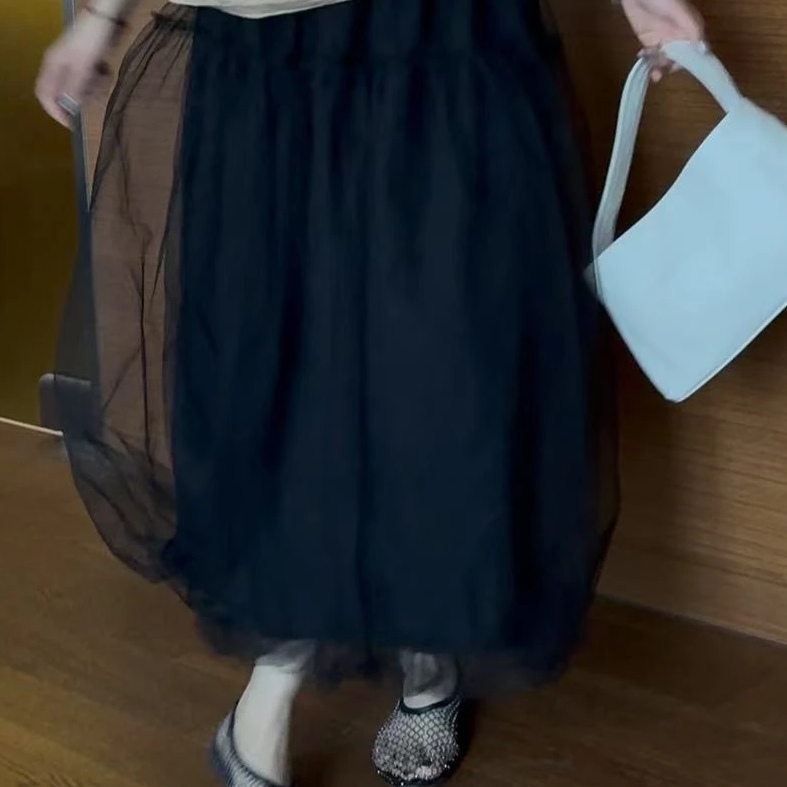 ｛귤 언니｝lm超韩洋气蓬蓬纱半身裙