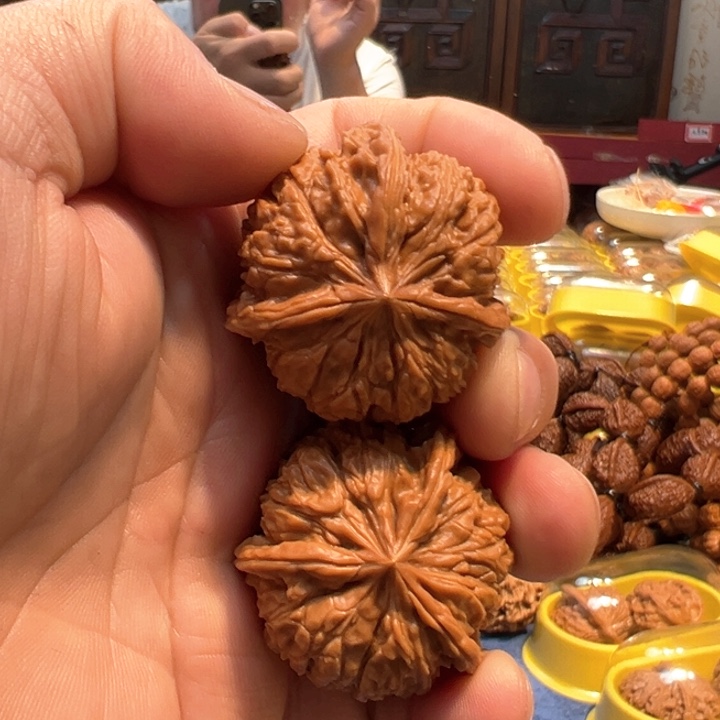 文玩核桃把件文山三棱