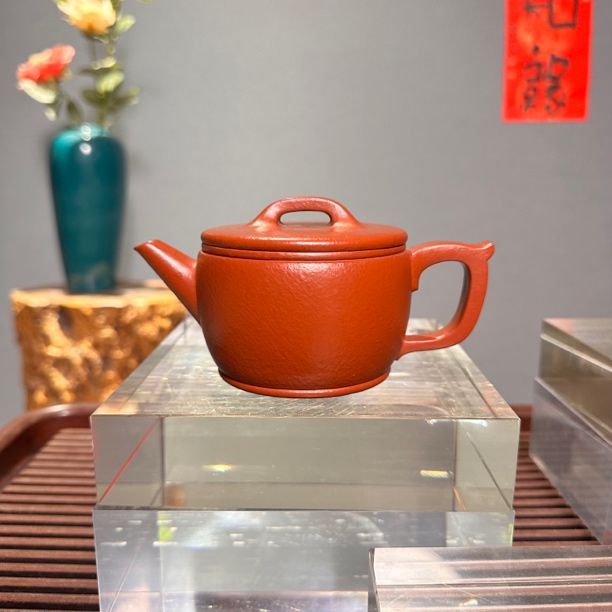 田玲粗砂大红袍正品·【大口汉瓦壶】容量：200 毫升
