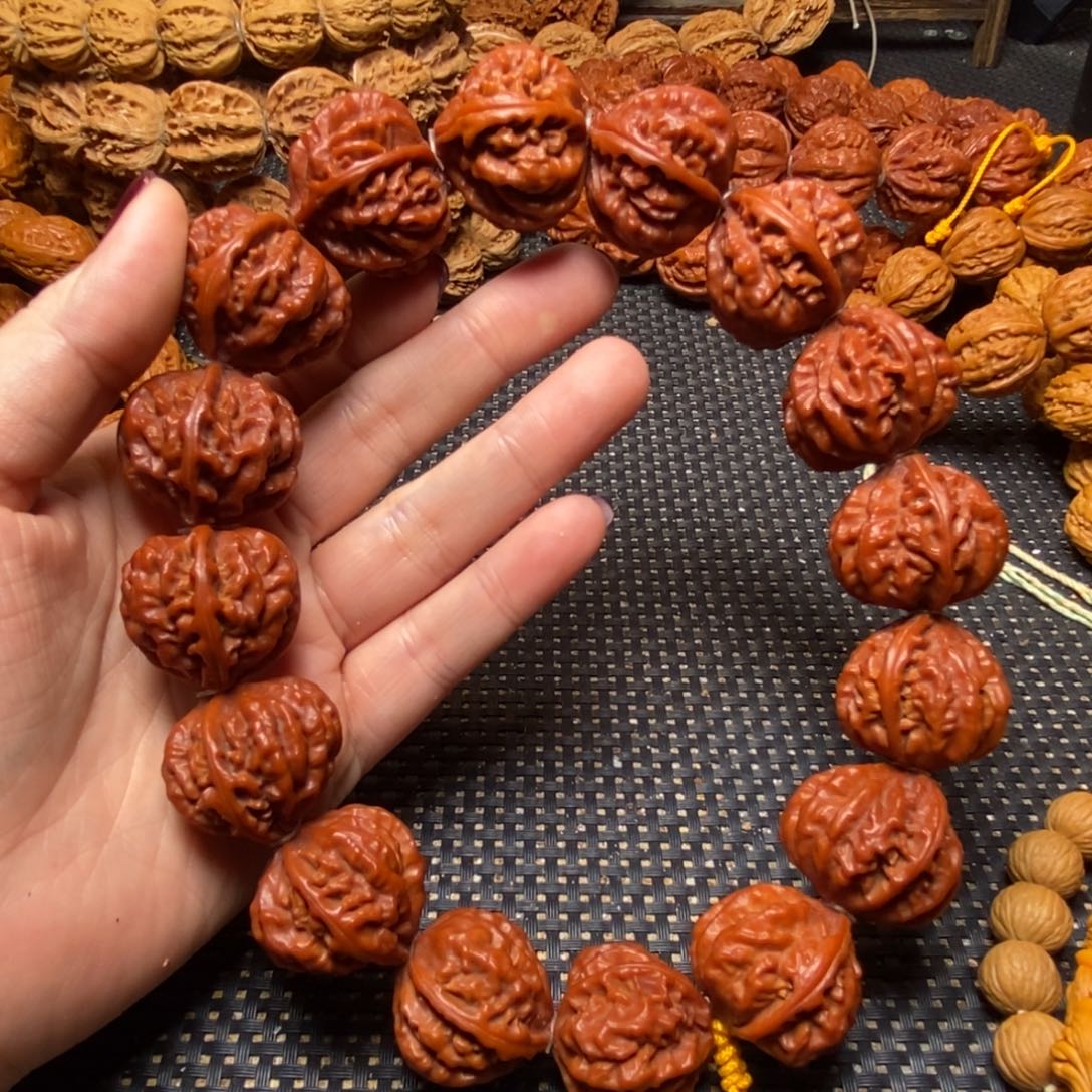 文玩核桃手串粗筋爱心