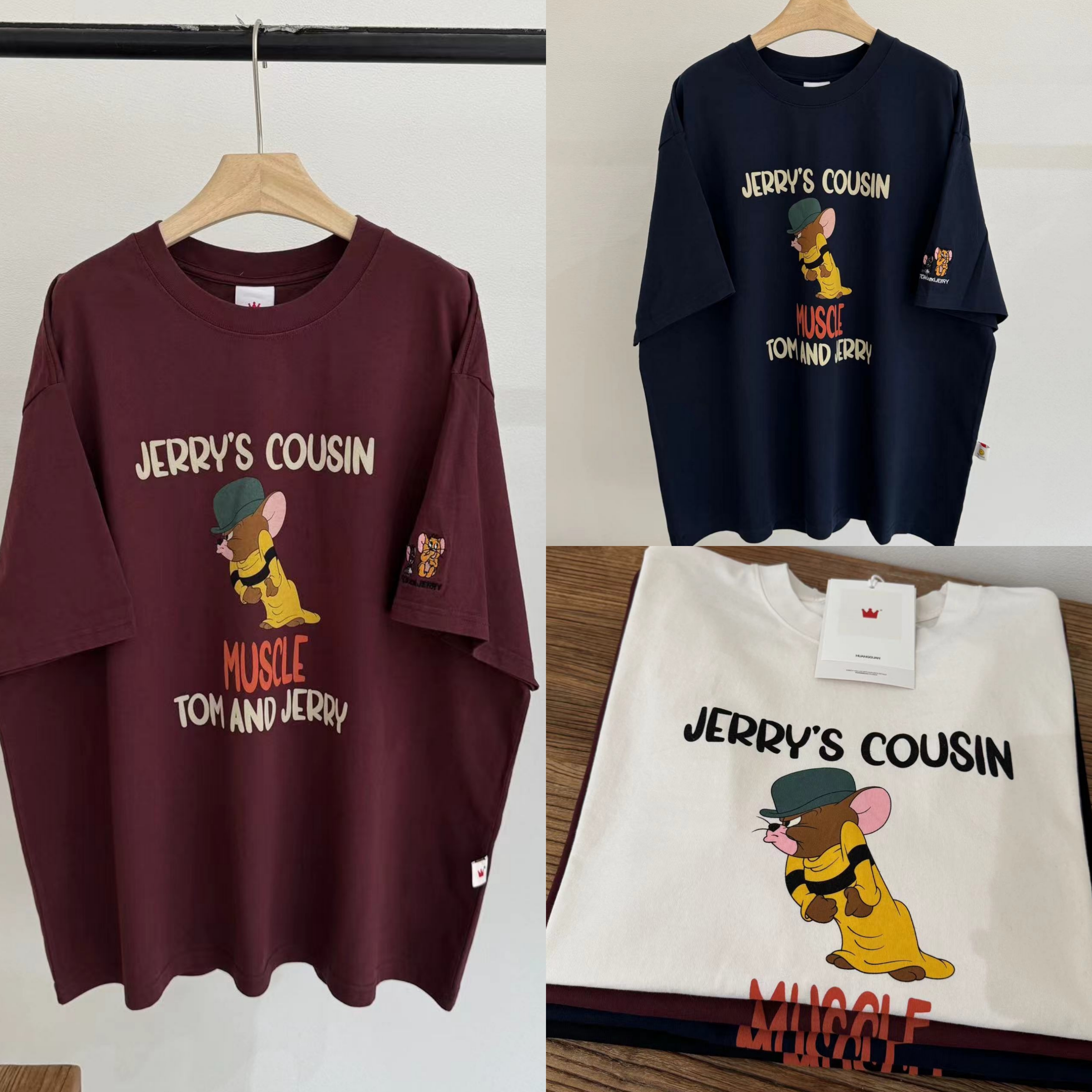 【绿帽杰瑞】春夏卡通印花宽松百搭圆领短袖T恤减龄休闲上衣大版