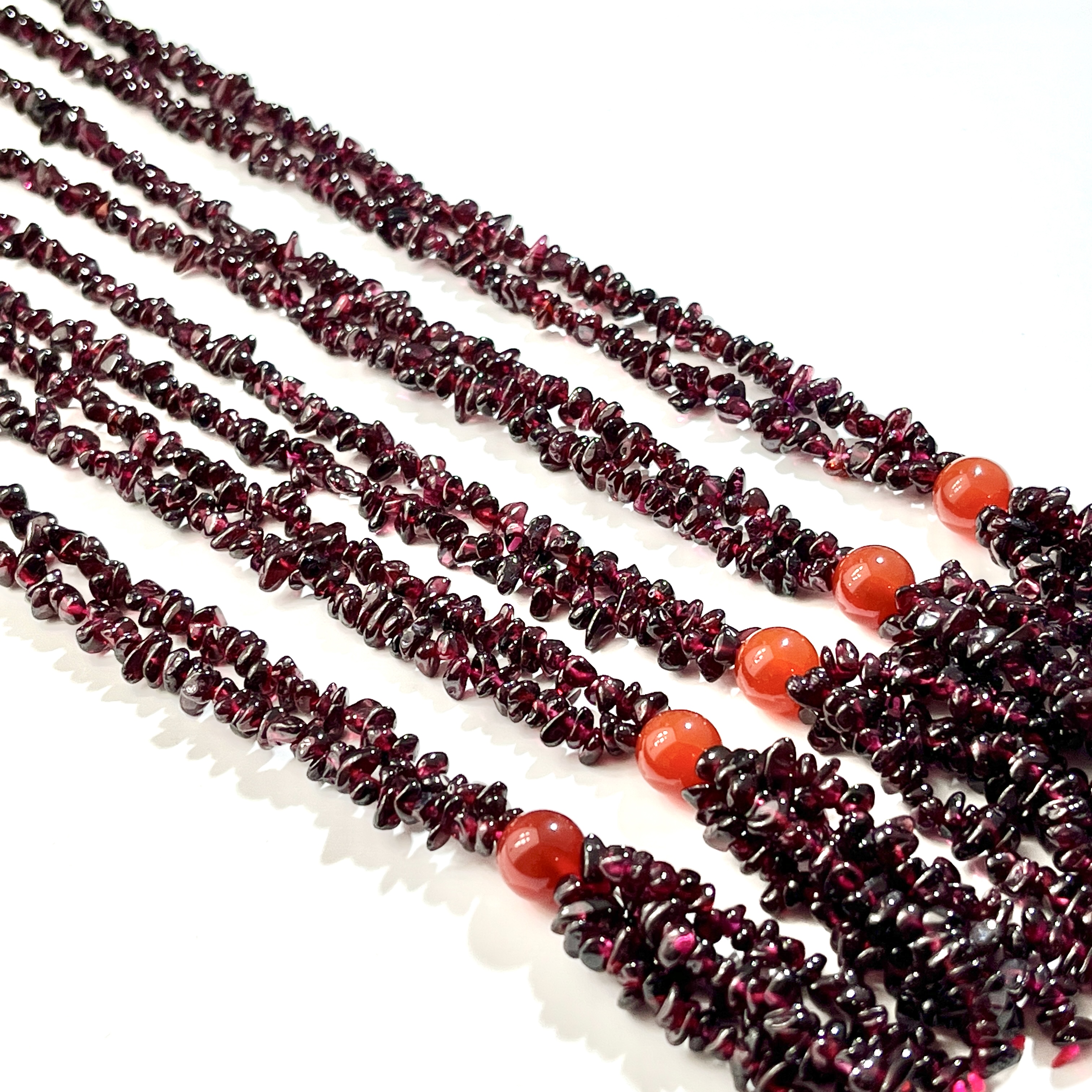 净体级紫牙乌石榴石碎石款毛衣链