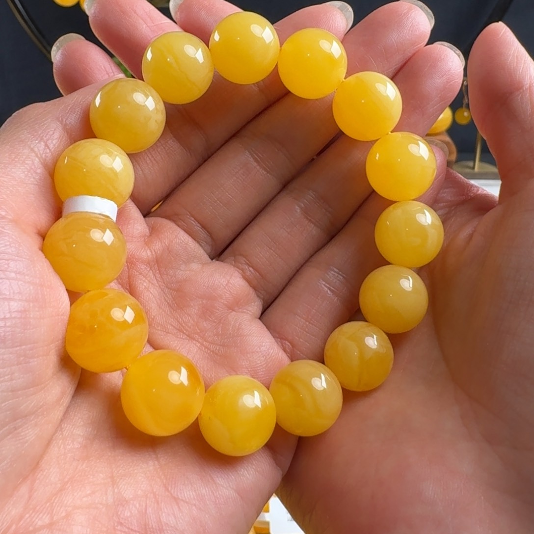 蜜蜡毛衣链未镶嵌