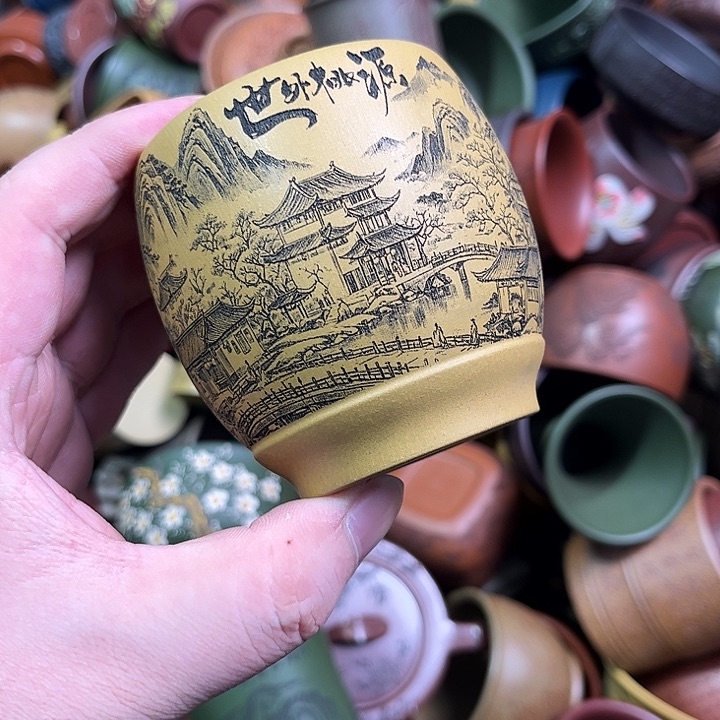 紫砂茶杯全手工紫砂主人杯