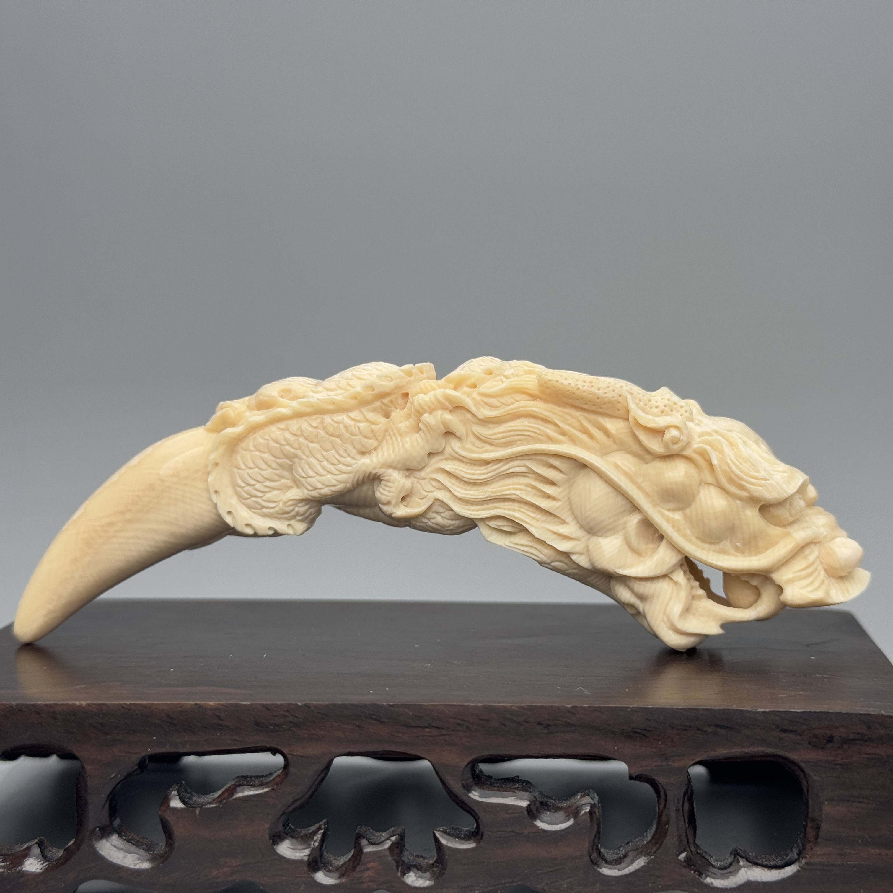 DEZHI/德志【盘龙牙尖】59g带皮猛犸吊坠121*31*22mm默认打孔Y505