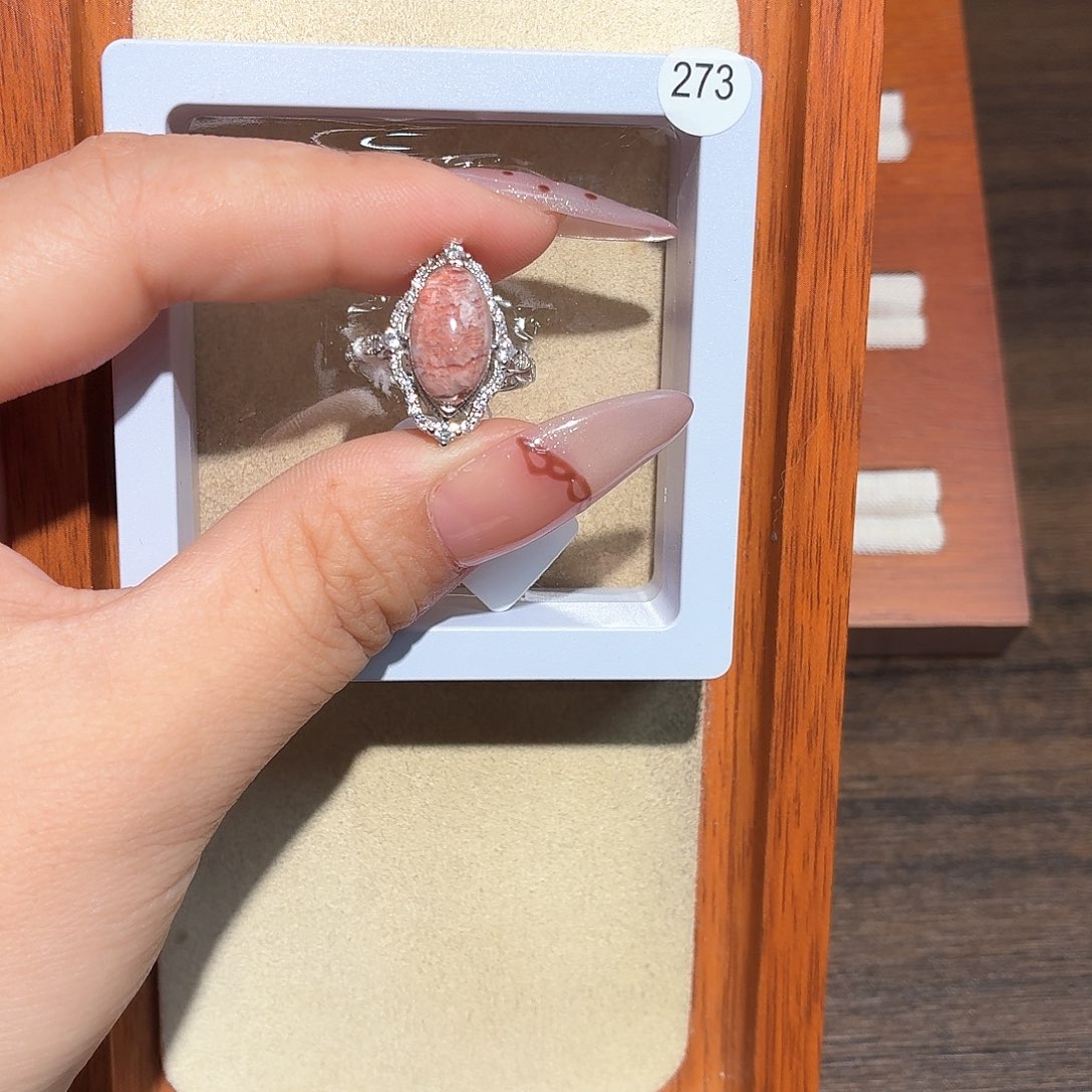 ****漫水晶戒指银S925镶嵌