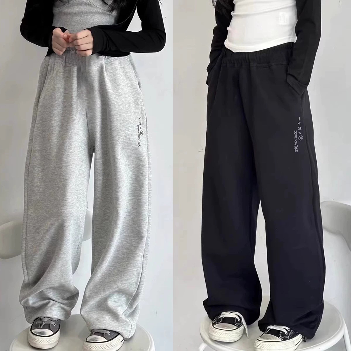 2025秋装男女童直筒运动裤中大童休闲裤亲子长裤D15