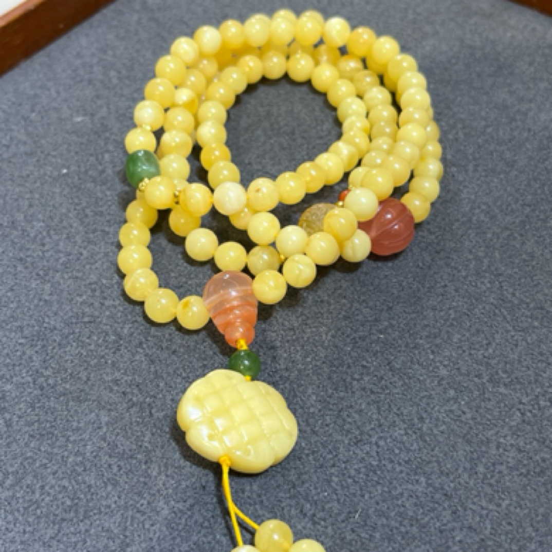 天然蜜蜡圆珠手串