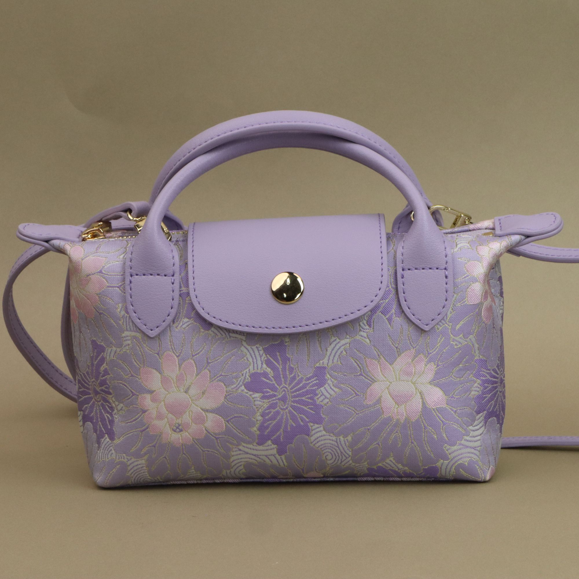 【曲水凌波】非遗宋锦真皮头层牛皮龙骧包上久楷手提包斜挎包女士包