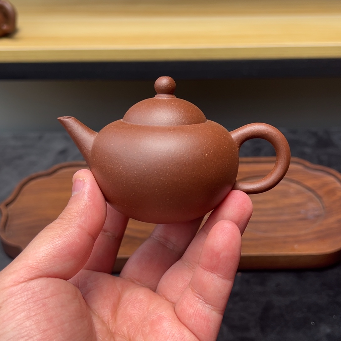 紫砂茶壶微瑕100深井老紫泥水平