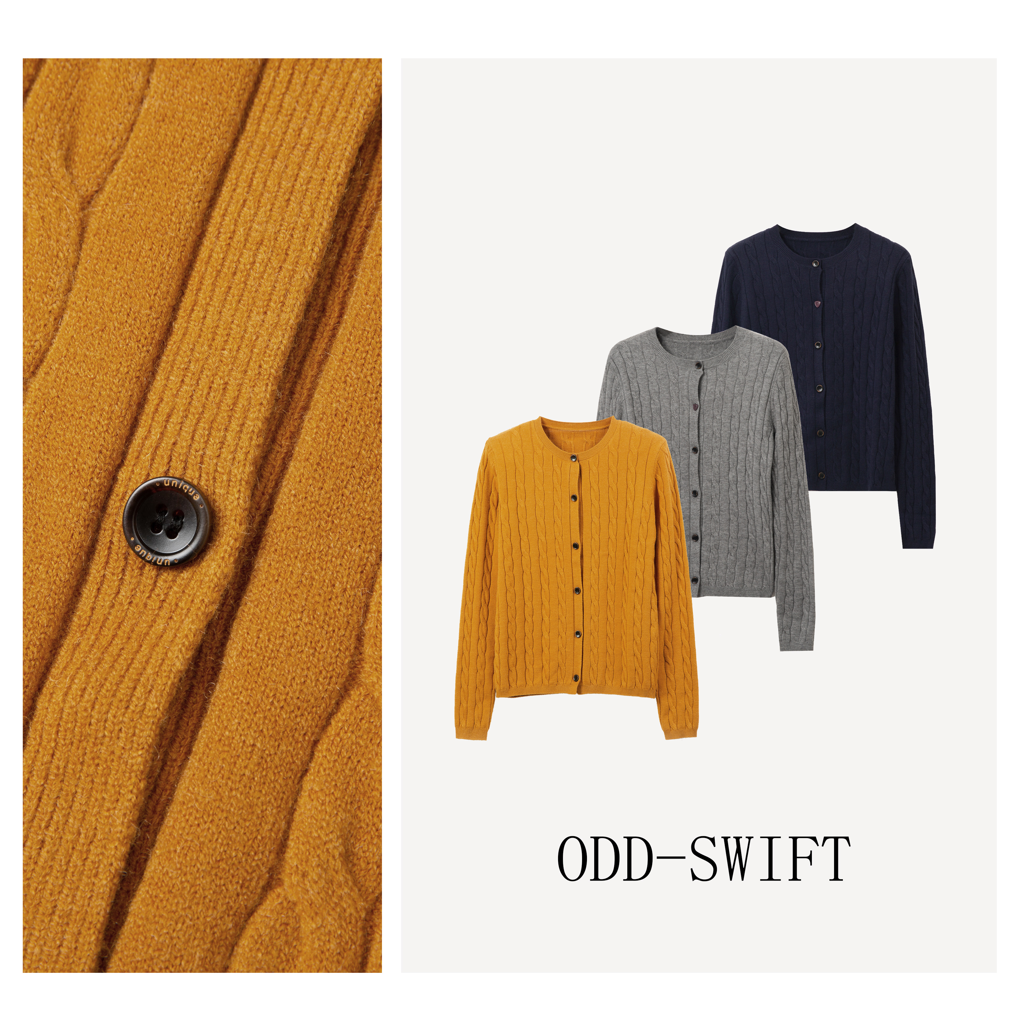 【月下山茶花】韩系慵懒麻花编织毛衣DX24AW057