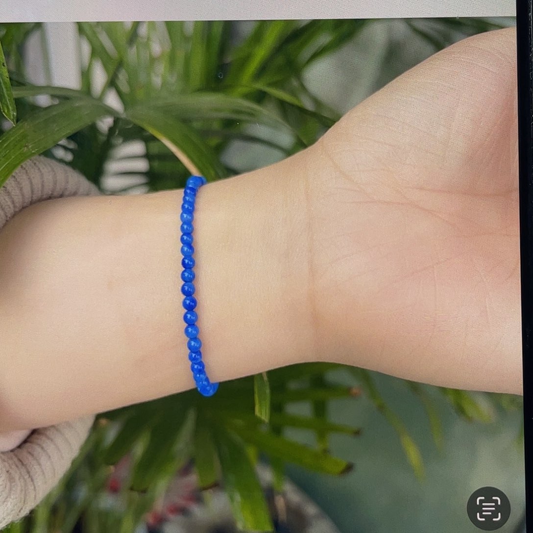 青金石手链4mm艳蓝未镶嵌