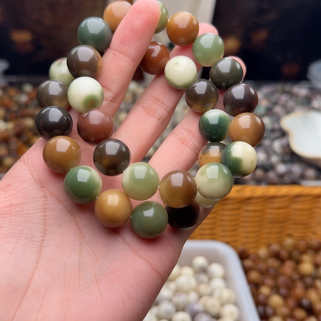 菩提根/象牙果吊坠一条菲料虎皮松花蛋14.5圆