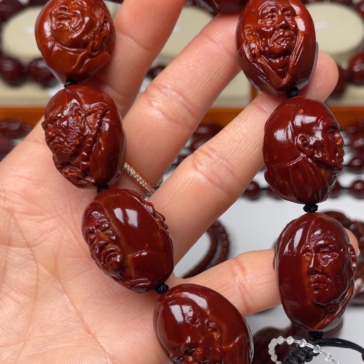 橄榄核手串魏*鹏十八罗汉