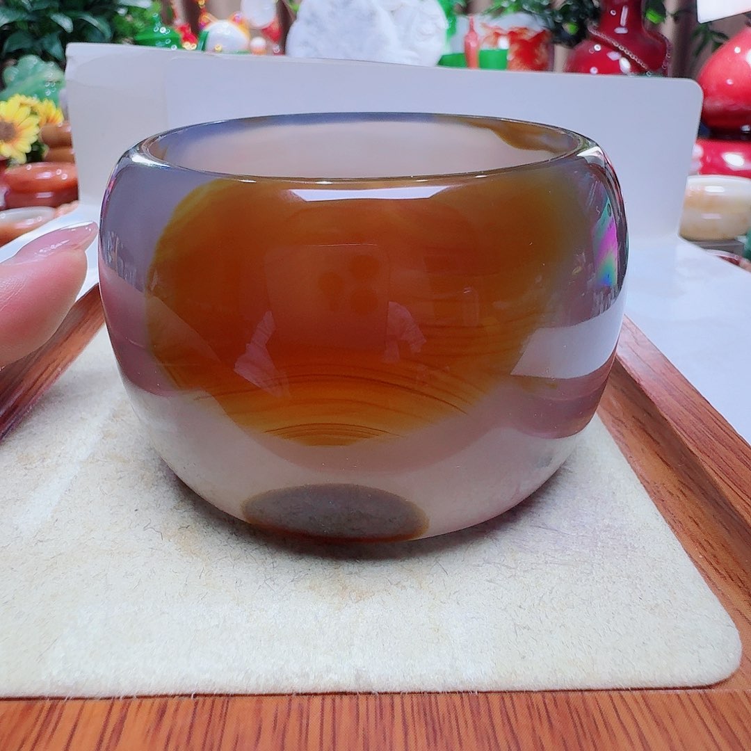 醉***萌手镯玛瑙/玉髓未镶嵌