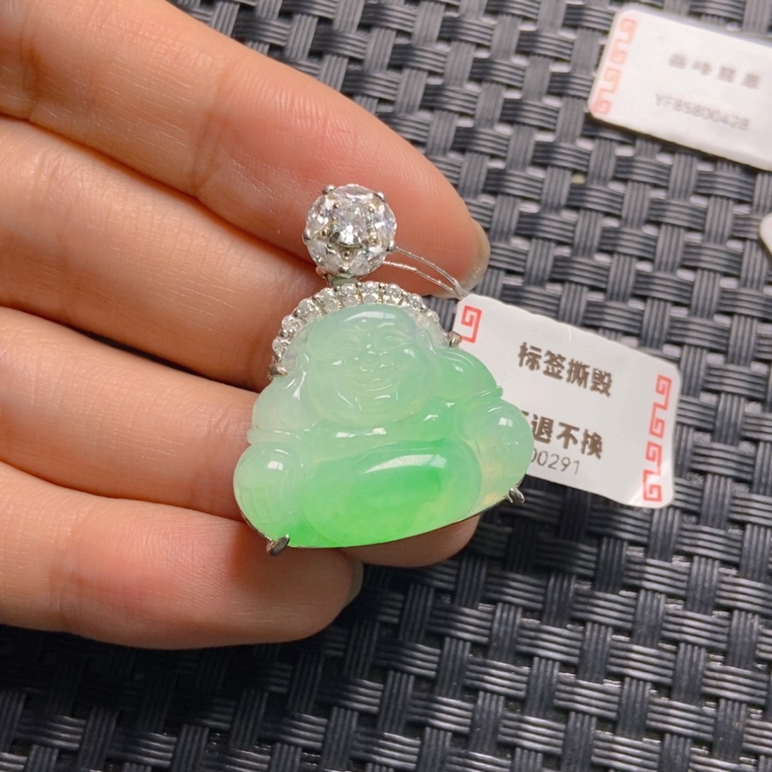 翡翠银S925镶嵌颈饰