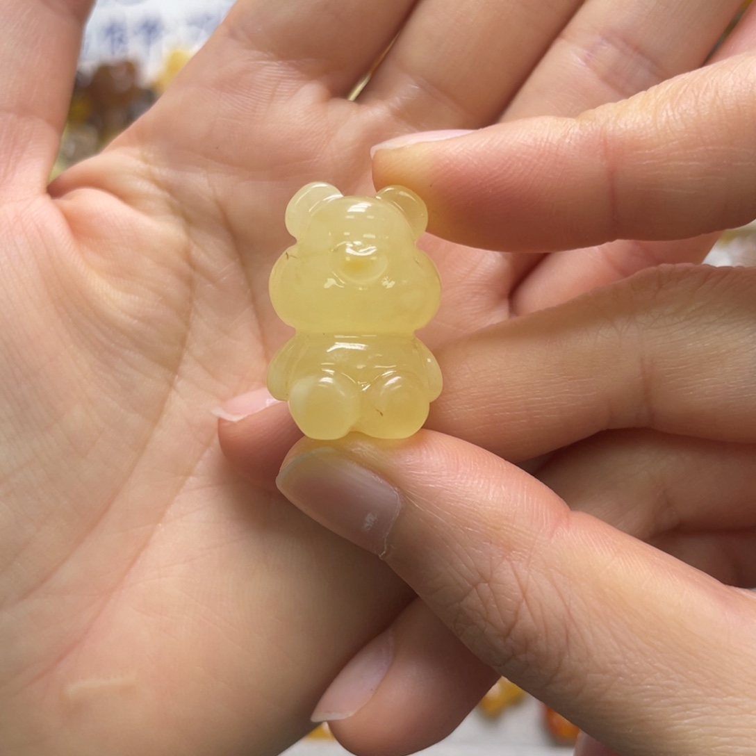 琥珀未镶嵌裸石天然琥珀蜜蜡熊