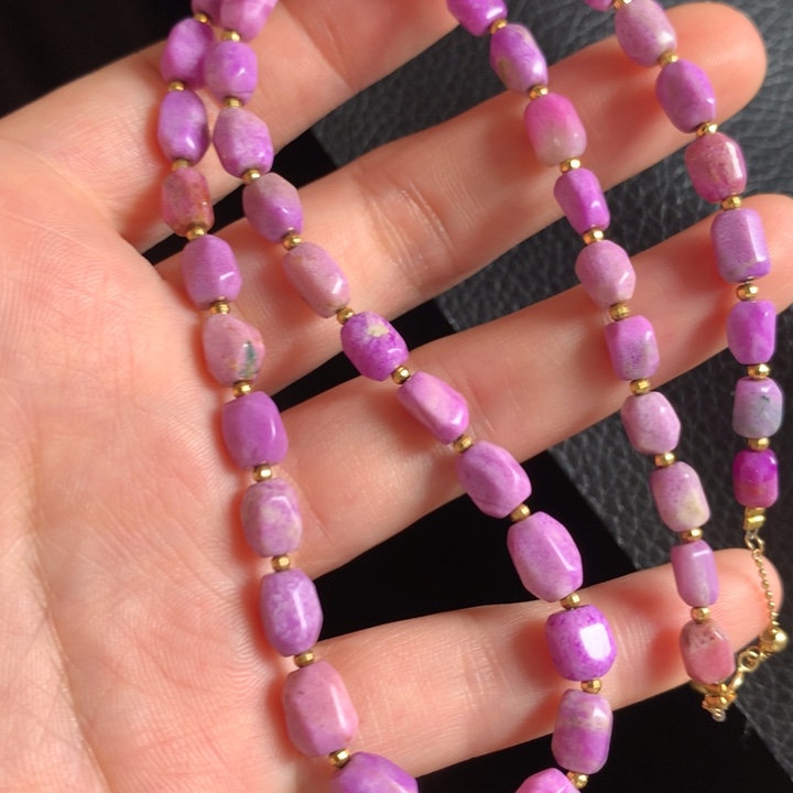 苏纪石（舒俱来）项链18K金镶嵌