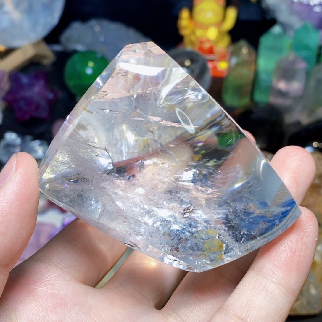 水晶珠宝半成品未镶嵌天然白水晶随形